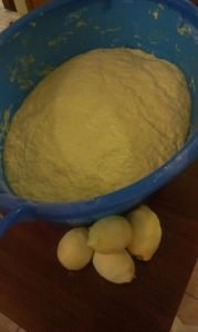 l'impasto lasciato a riposare