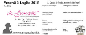 Da Benedetta 3 Luglio