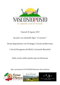 NascostoPosto evento