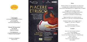Menu L'Arcangelo ore 20,30
