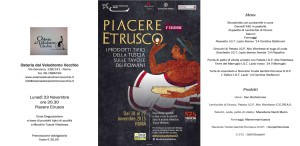 Menu Osteria del Velodromo Vecchio ore 20,30