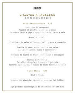 cohouse menu