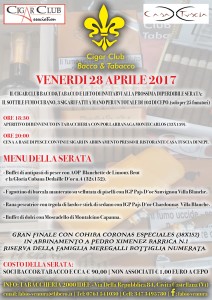 28 APRILE 2017 IL SOTTILE FUMO CUBANO