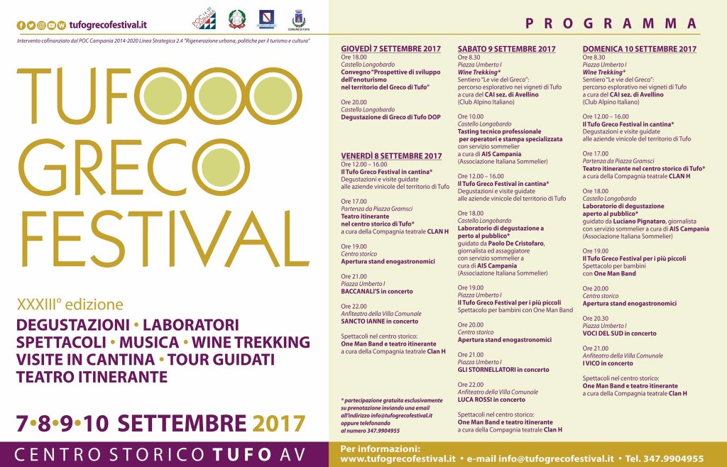 Tufo Greco Festival 2017 prog