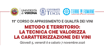 11° Corso di appassimento e qualità dei vini: 5-7 novembre 2026 Università di Verona